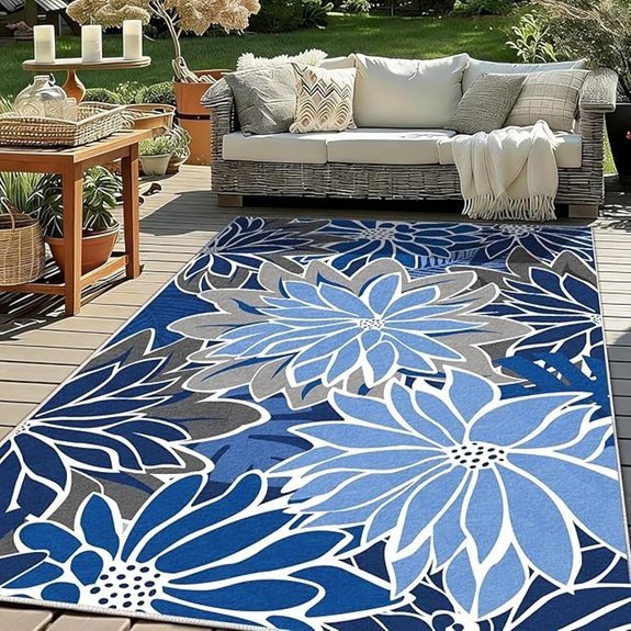 zonli waterproof tropical outdoor rug