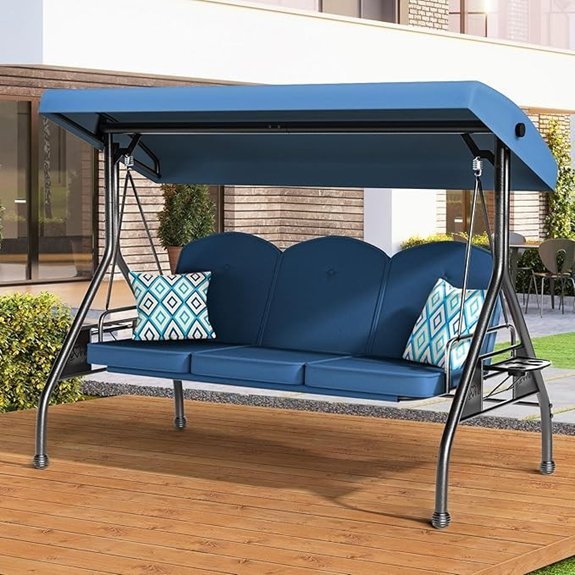 zzw 3 seat swing with canopy