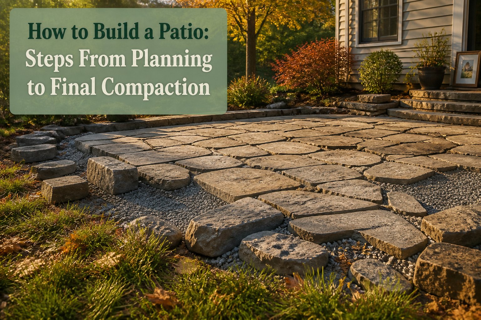 A beautifully designed patio with furniture and landscaping.