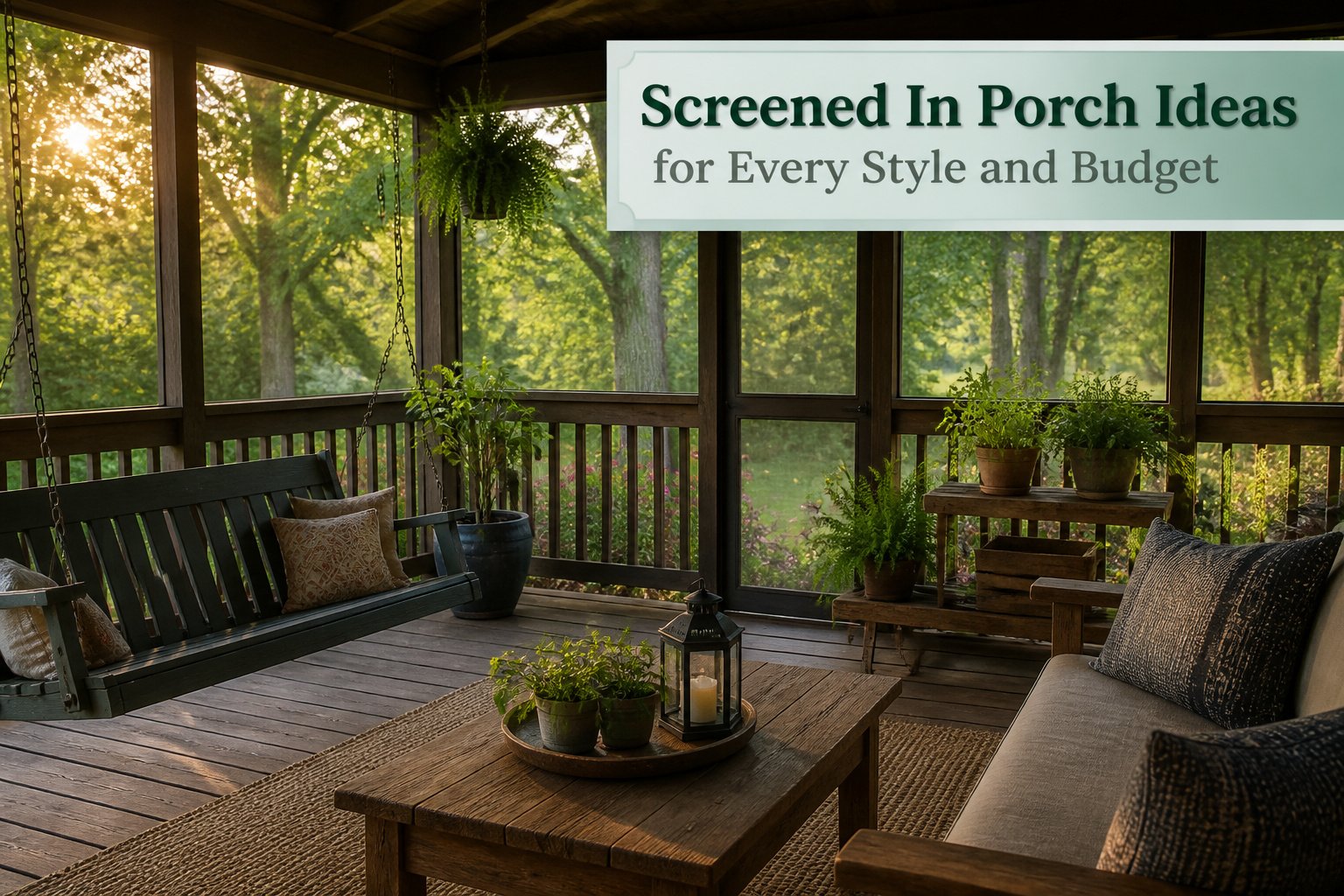 Various screened porches in different styles and designs.